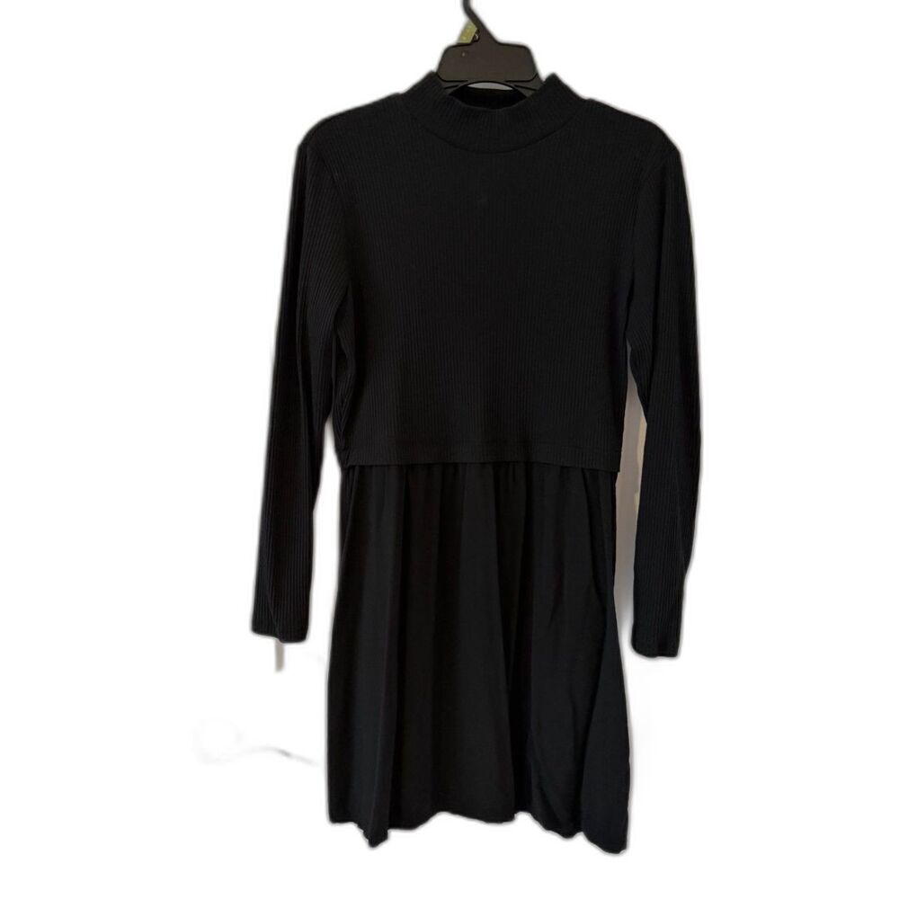 Maurices Black Long Sleeve Turtleneck Dress